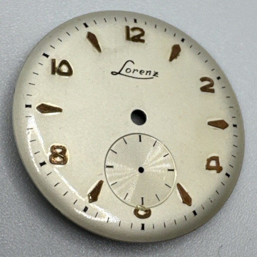 Lorenz Vintage 32Mm Rose Gold Index Small Seconds H6 Feet H5-11