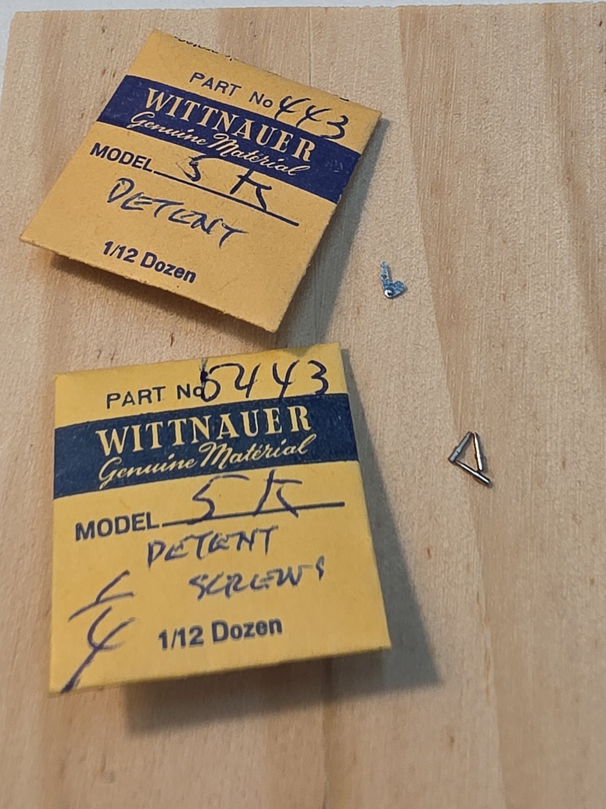 NOS Wittnauer Model 5K Detent/Set Lever & 3 Detent/Set Lever Screws Parts Spares