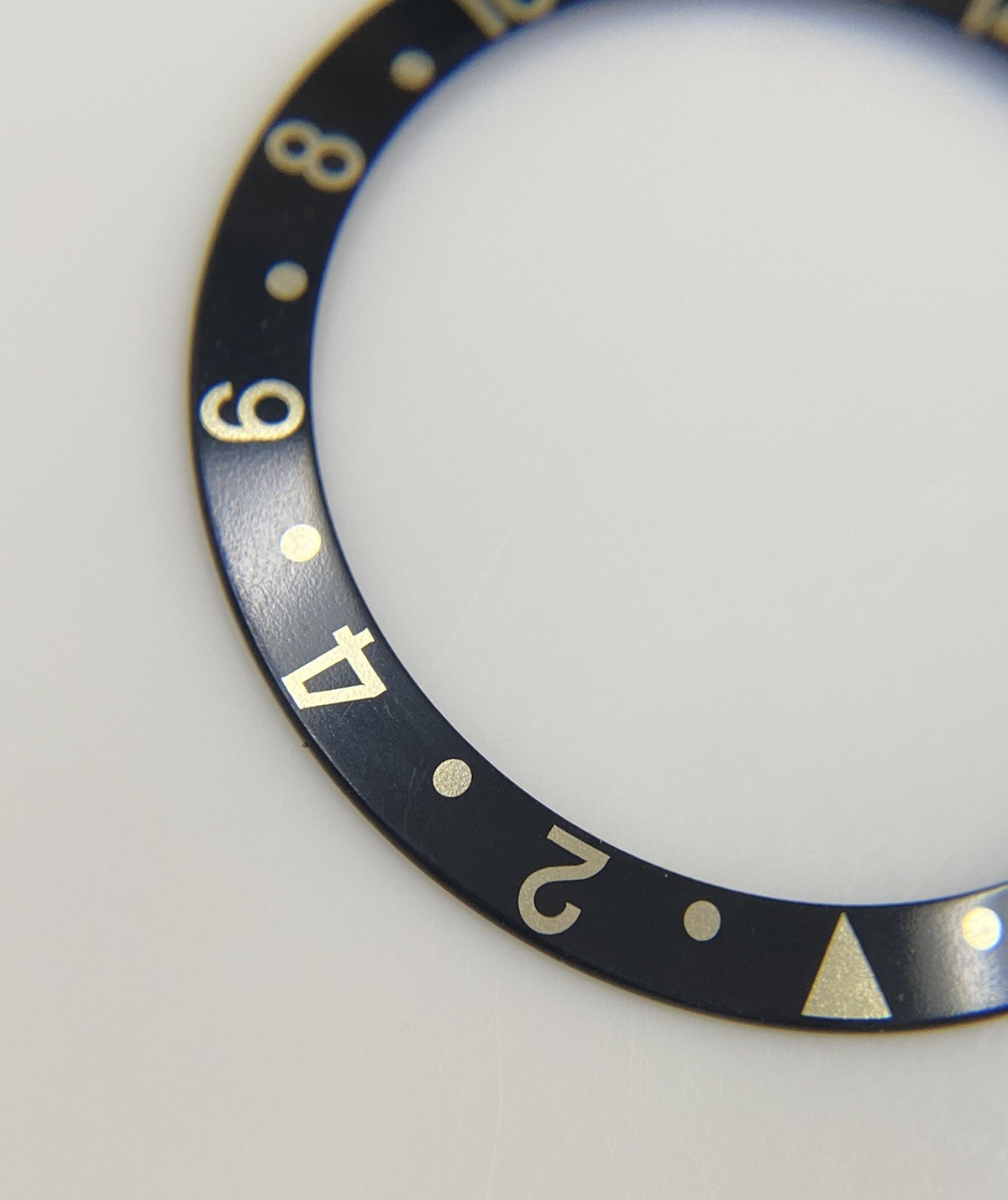 Genuine Rolex GMT Master Sapphire 16713 16718 16758 Black/Gold Bezel Insert