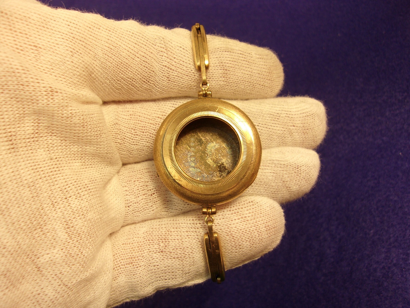 #1 of 5, NICE VTG ANTIQUE ROSY YELLOW GOLD FILLED LADY’S WRISTWATCH CASE & BAND