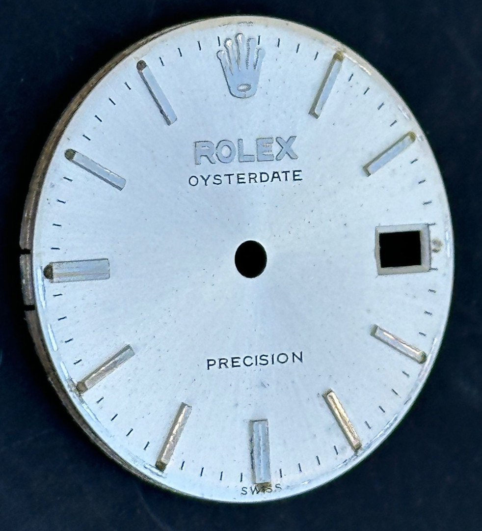 Vintage Rolex Oysterdate Precision Watch Dial For 6466 Swiss Only Dial