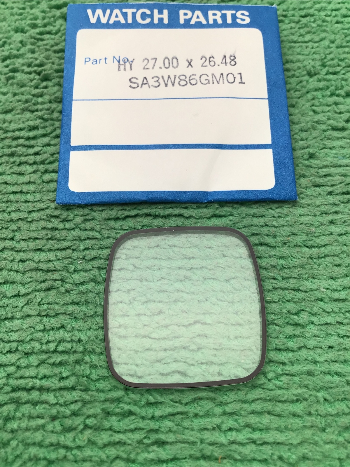 Seiko Watch Crystal SA3W86GM01, HY 27.00 x 26.48, NOS