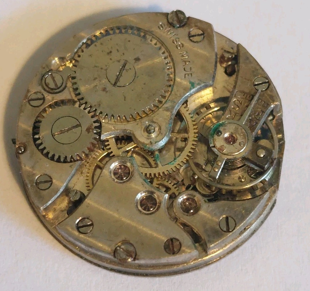 Vintage Ladies Mechanical Watch Movement And Face (Balance Is Okay)
