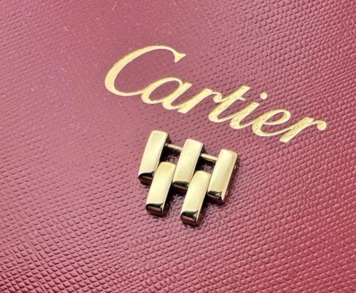 Cartier Watch Bracelet Link Panther 18k Yellow Gold 15mm RARE TWO Screws SWISS