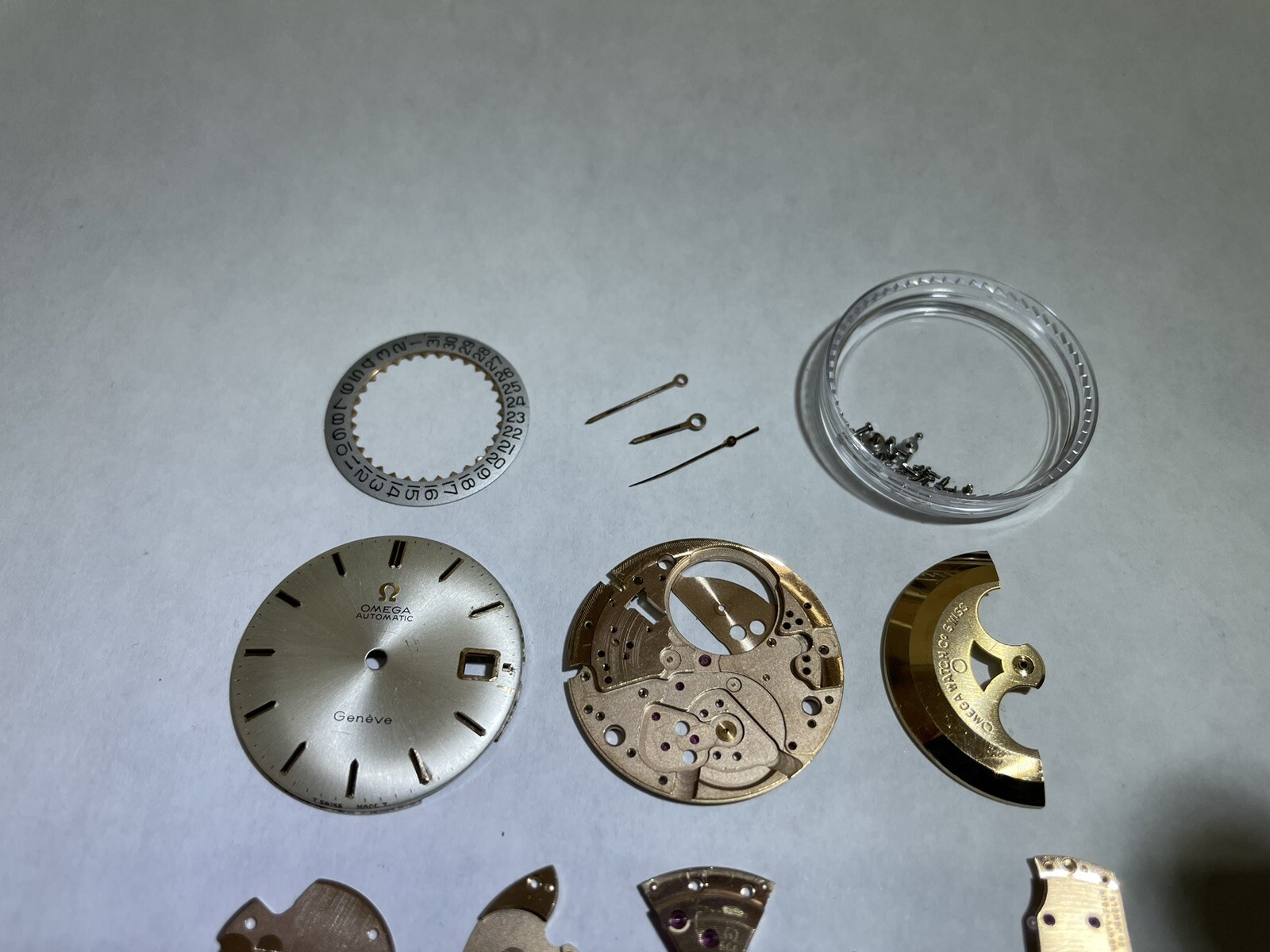 Omega 565 Parts Movement Balance Fork Wheels Springs Bridger