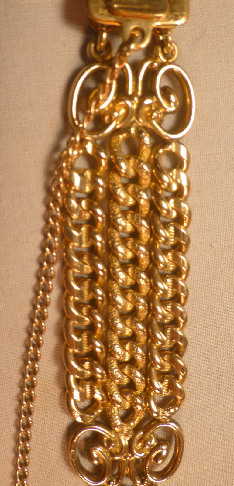 Vintage Beautiful Gold Fill & Ivory Pocket Watch Chain – -BEST OFFER-