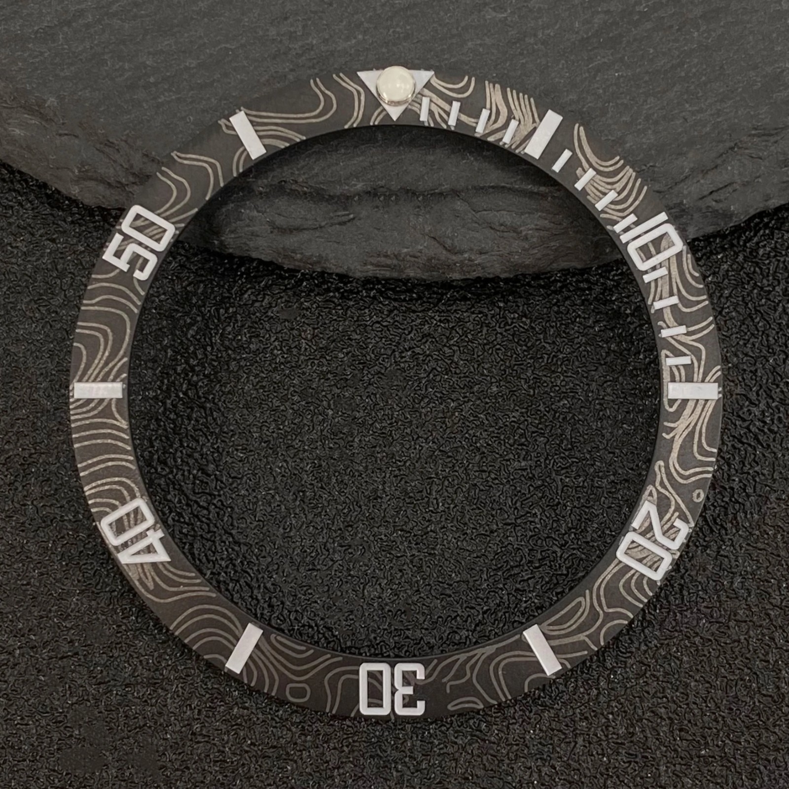 38×30.5mm Ceramic Bezel Insert GMT For NH35 40mm Watch Case Replacement