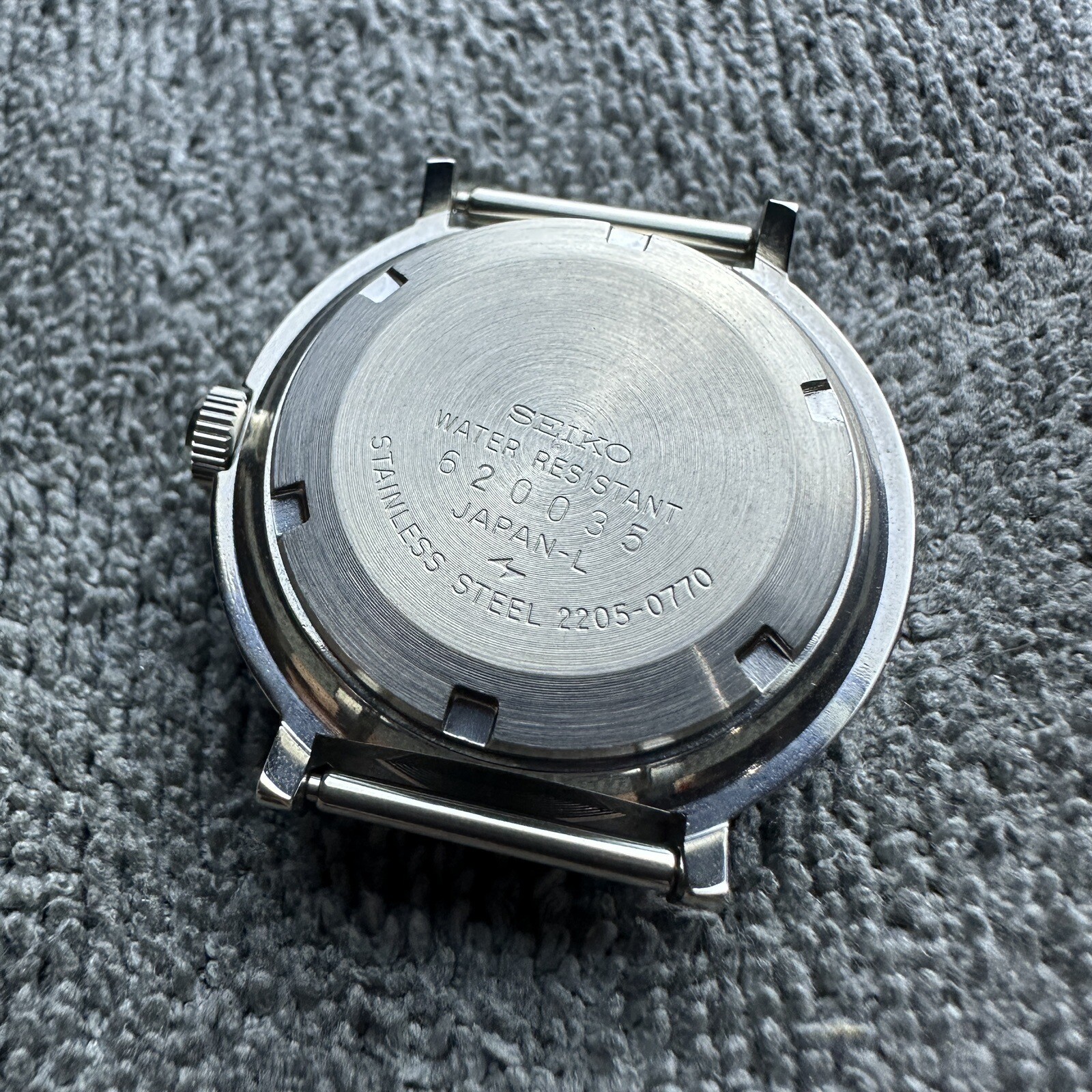 ‘1976 NEW OLD STOCK VINTAGE SEIKO 2205-0770 SS CASE SET