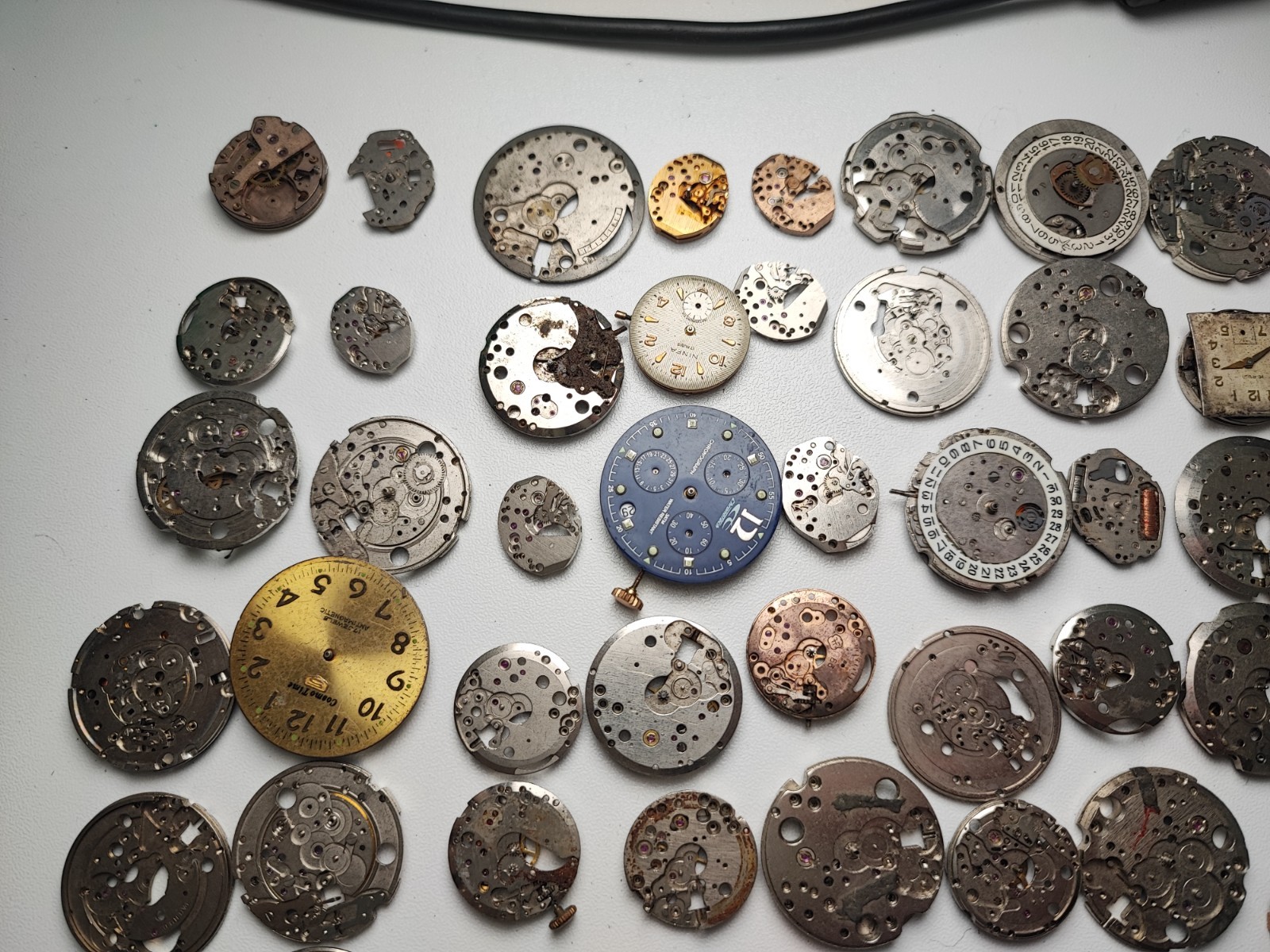 mix Watch Main Plate platinum lot as fe jej bfg fhf eta ronda amida dursa others