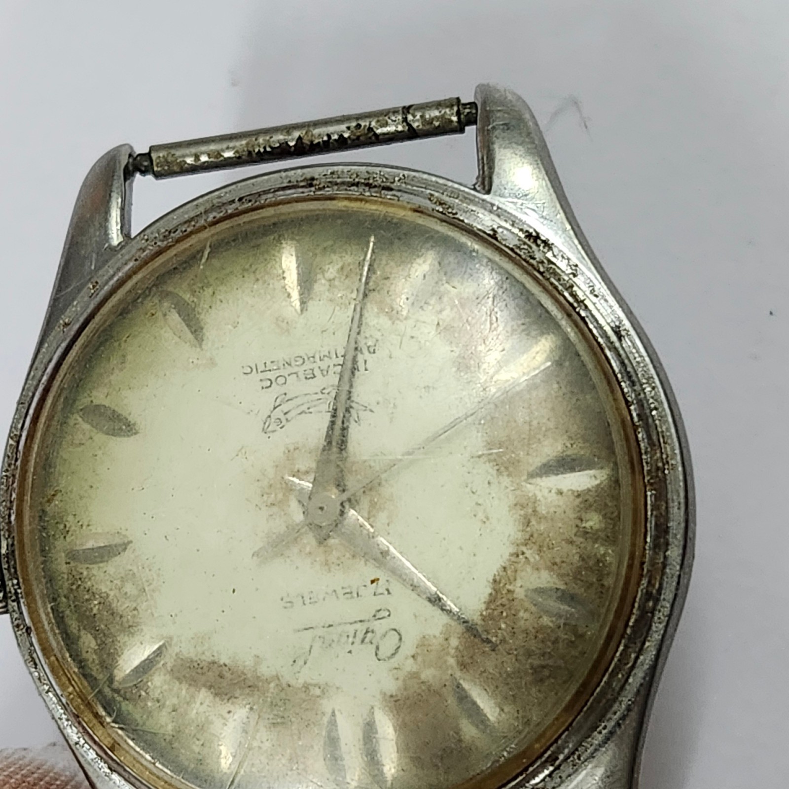 Vintage 1950s Ogival 17 Jewels Manual Swiss Watch – Stainless Steel – For Parts/