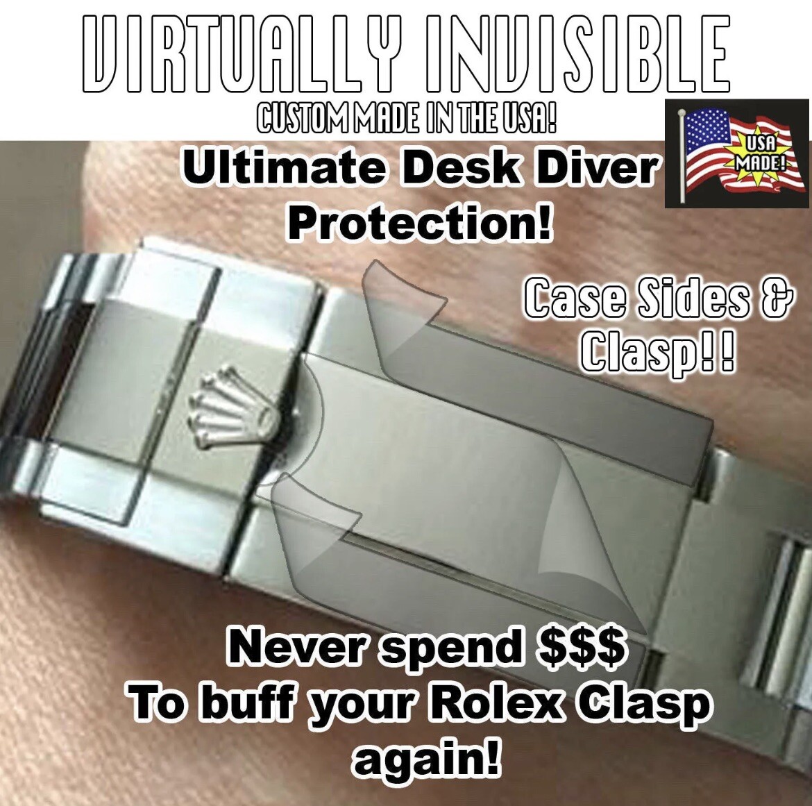 For-Rolex GMT Master II HD Clr Protector Clasp + Sides EBAY’s HIGHEST RATED x2