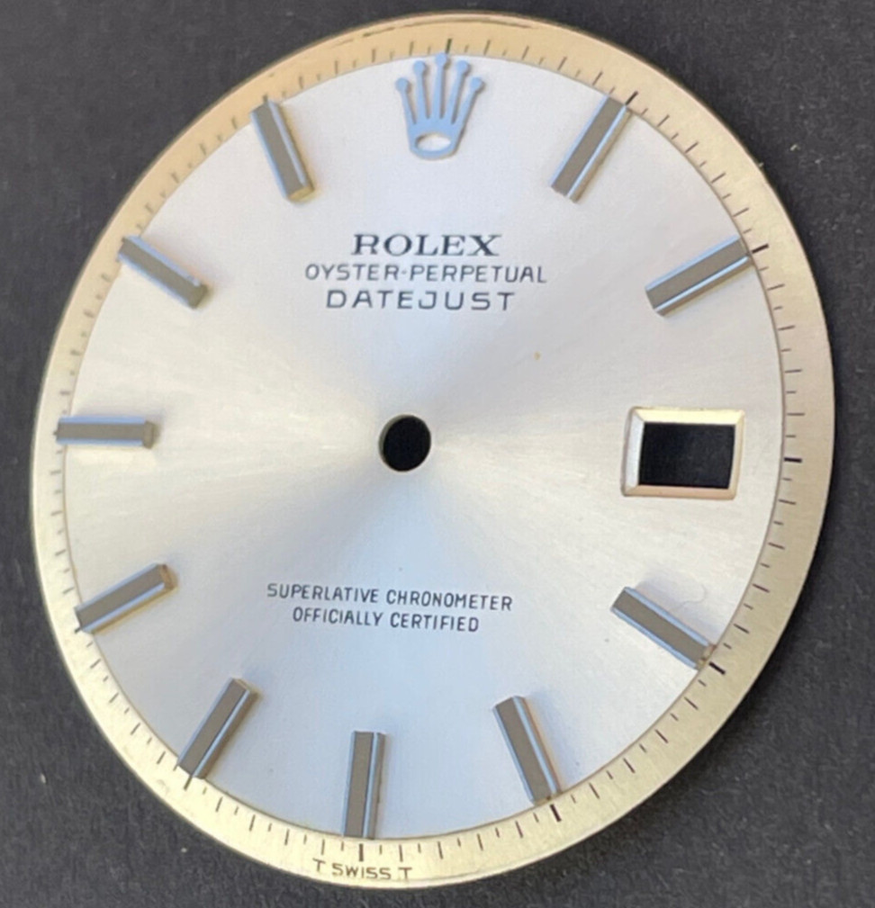 Vintage Rolex Oyster Perpertual Datejust Watch Dial For 36mm Case 1601 1603 1600
