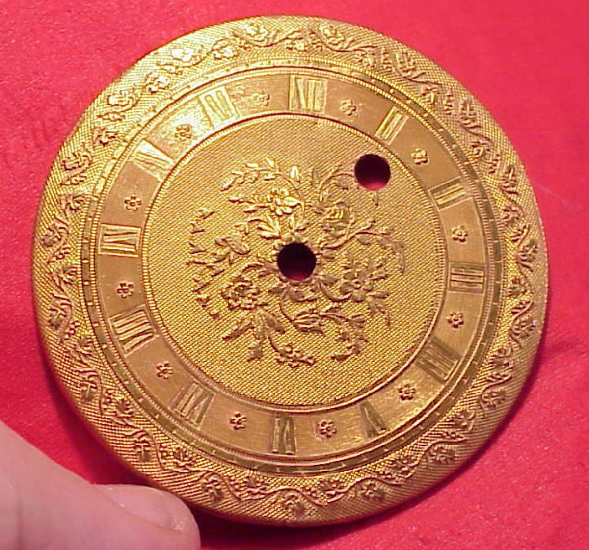 VINTAGE LARGE 50MM VERGE FUSEE REPOUSSE DIAL SNAP ON POCKET WATCH SCARCE