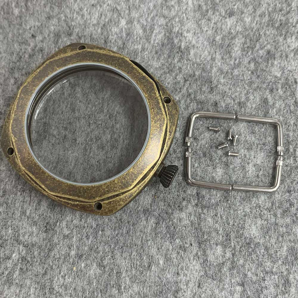 45mm 316L Stainless Steel Electro-Plated for ETA 6497/6498 Movement Watch Case