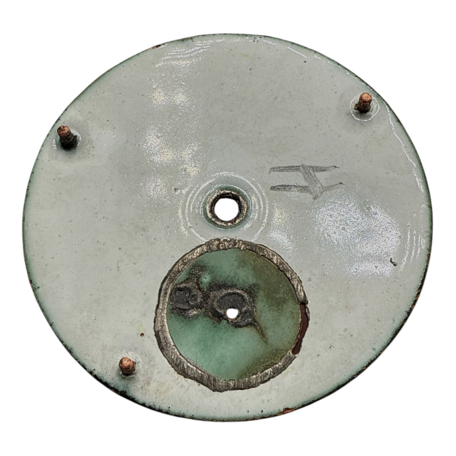 K.W. Co. Pocket Watch Dial 18s 45.7 mm Roman Single Sunk 11.3 MD5 Read!