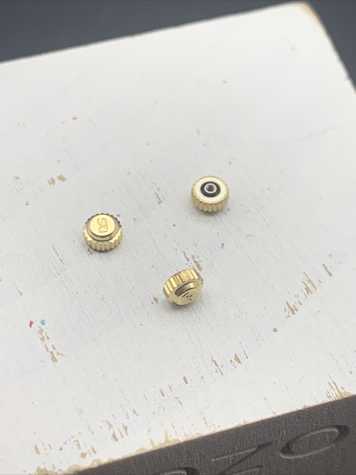 Original Certina Crown 4.0 X 2.25 Mm Tap 0.9 Yellow Gold DS Krone Couronne