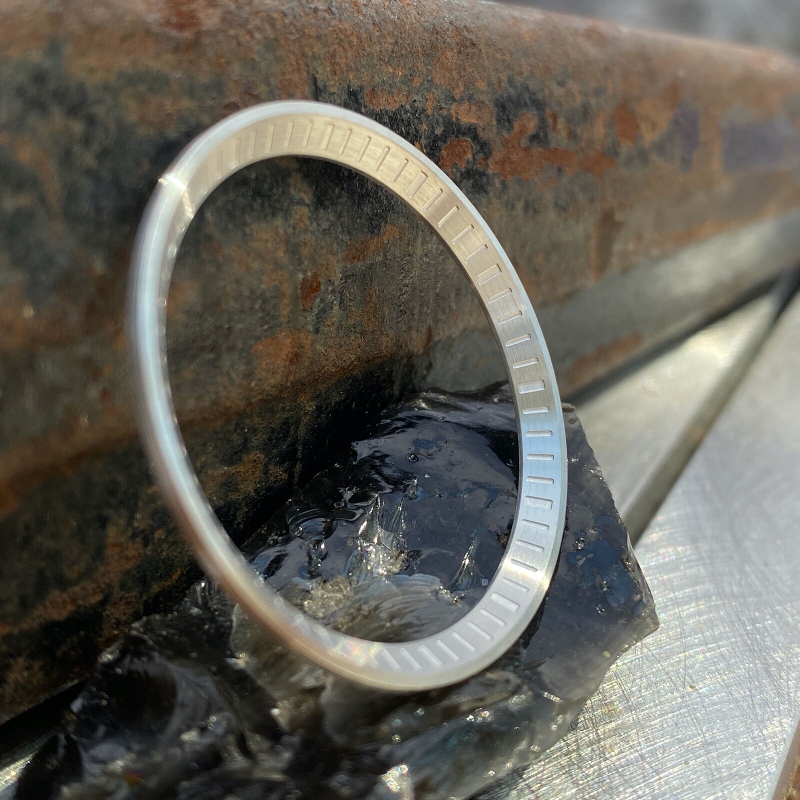 Brushed with Markers Stainless Steel Chapter Ring for Seiko SRP SRP777 Turtles