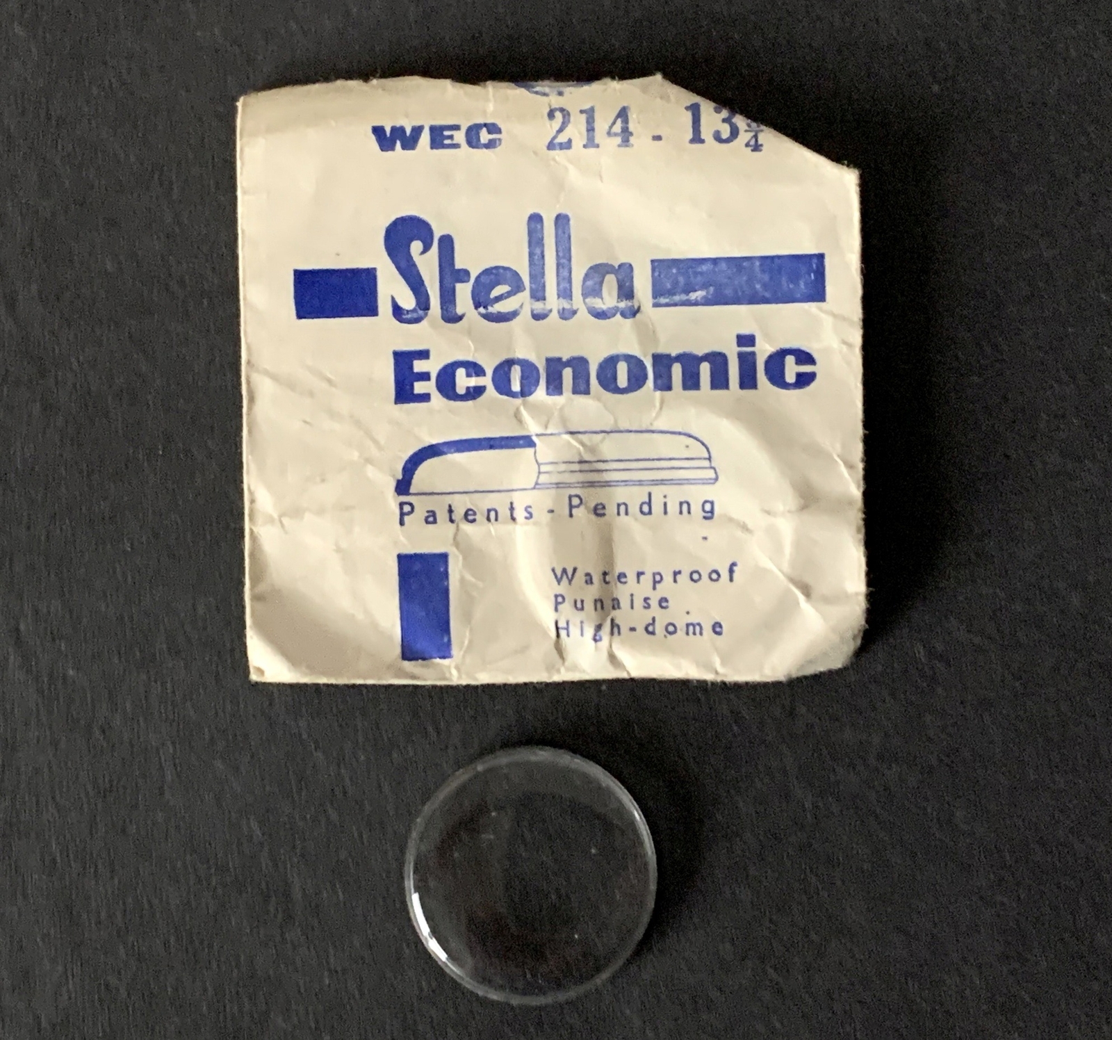 Vintage NOS WEC Stella Economic Watch “Glass” Crystal 20.8mm 3.1mm Dome
