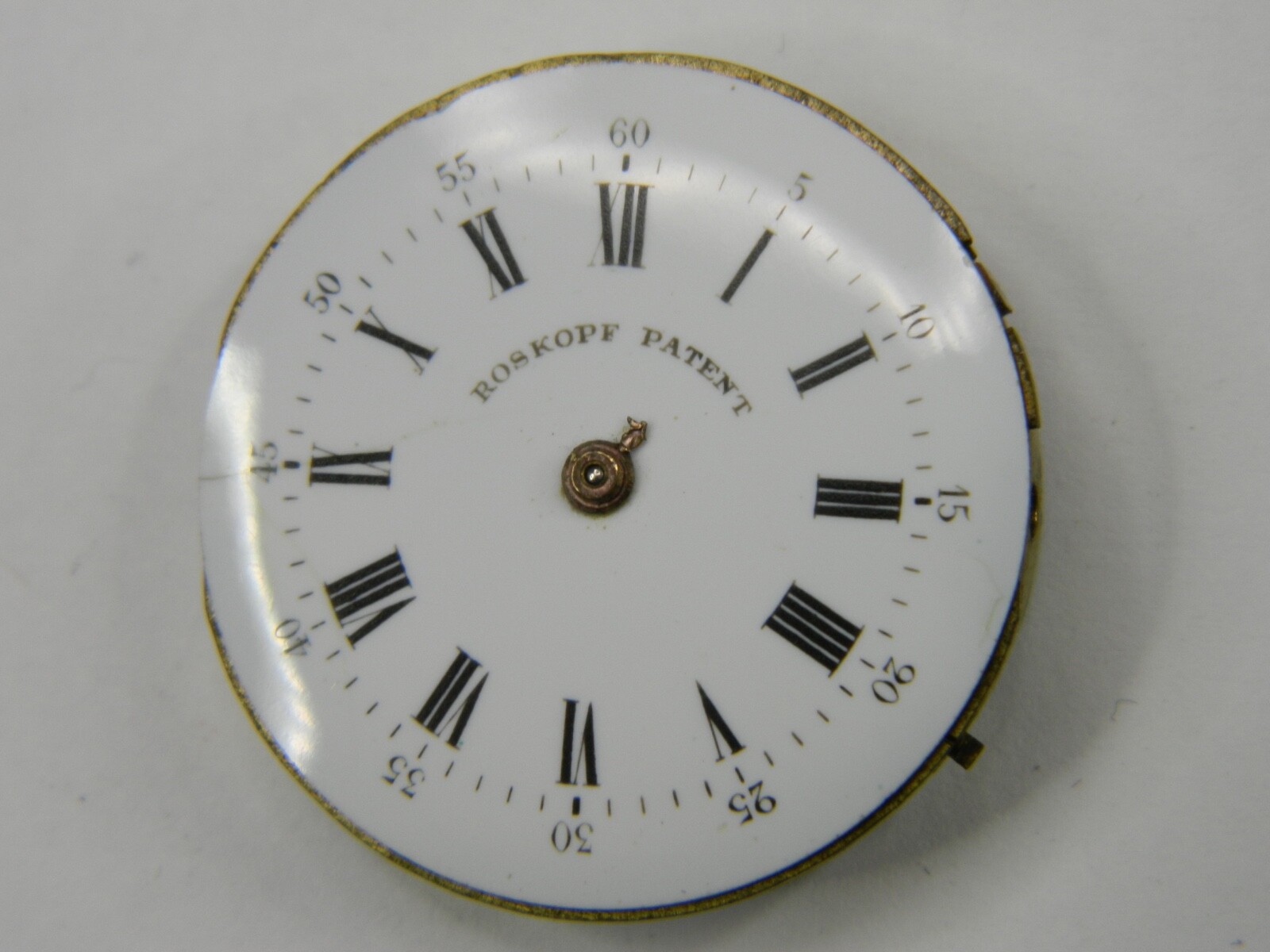 SMALL (30.7mm) VINTAGE ROSKOPF PATENT POCKET WATCH MOVEMENT – PARTS OR REPAIR
