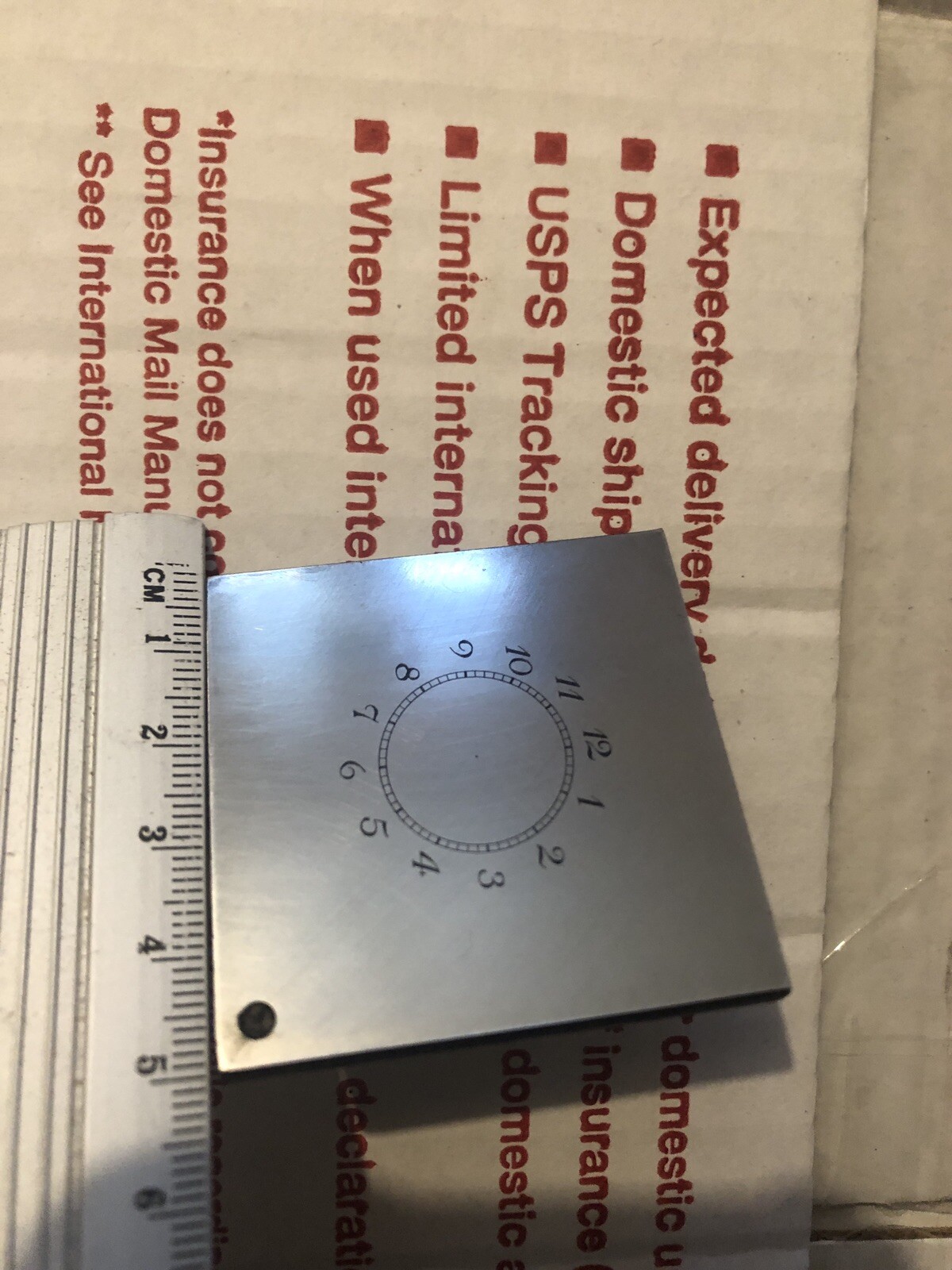 Big Dial numbers, printing plate
