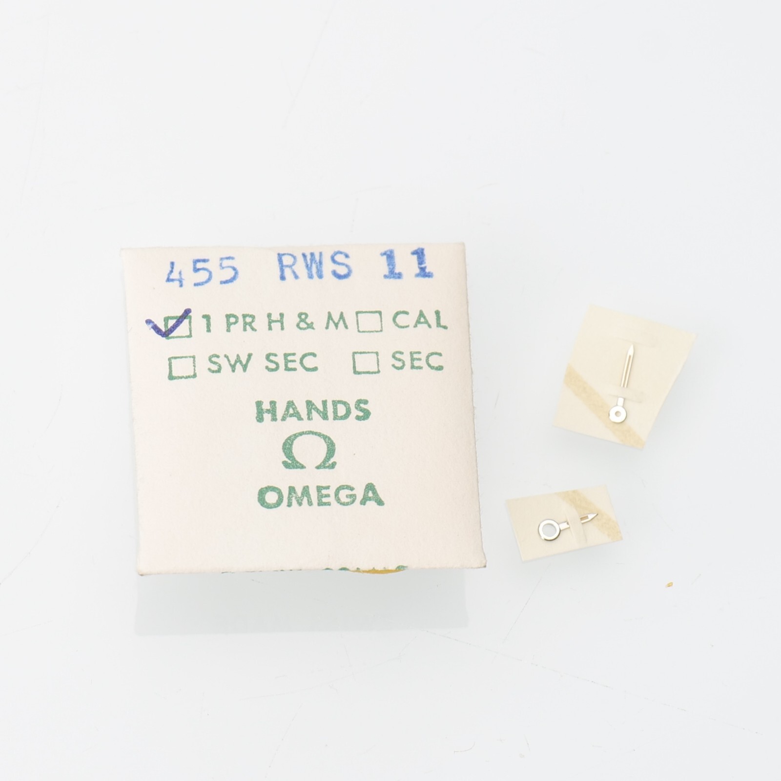 Vintage ORIGINAL OMEGA 455 Pair Hands RWS 11 for Cal 455 New Old Stock (C6D16)