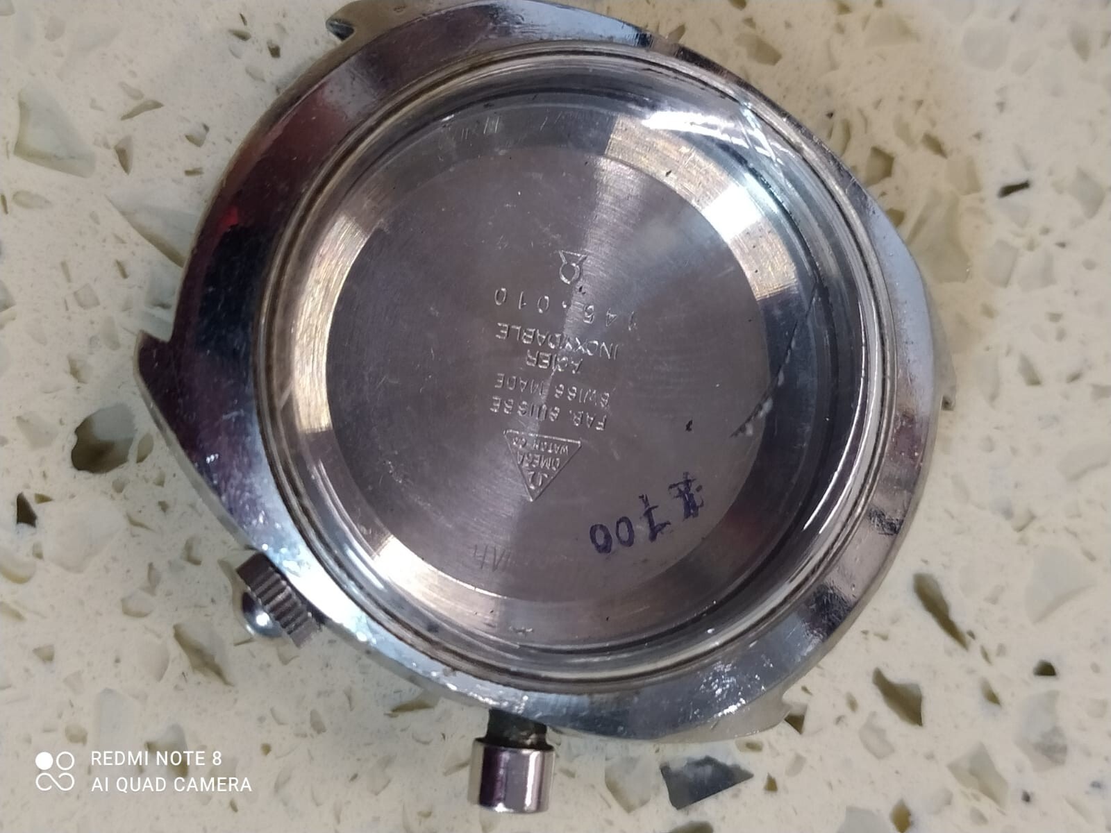 Omega 865 Chrono stop Case complete case omega Ref 145.010 for parts
