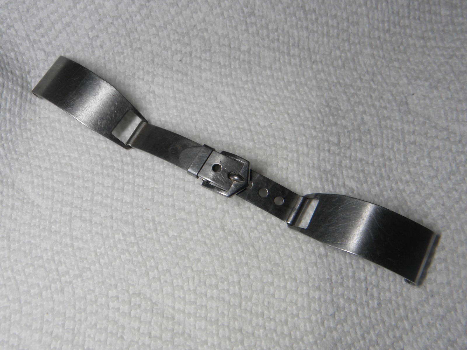 The Captain by Gemex Co Chrome Steel USA Made Watch Band Approx 15.5MM Lug Width