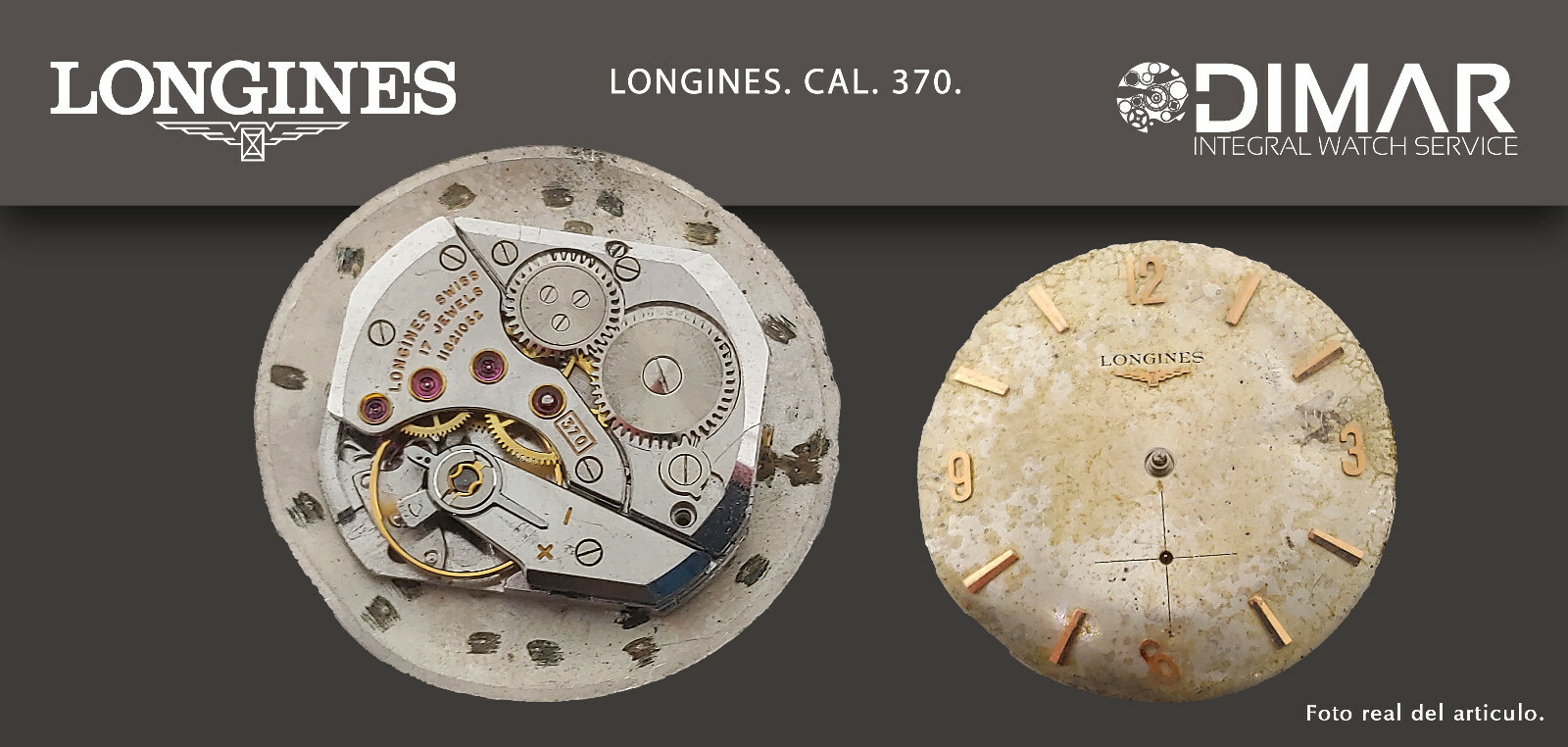 Vintage Original Movement/Longines. Caliber 370.