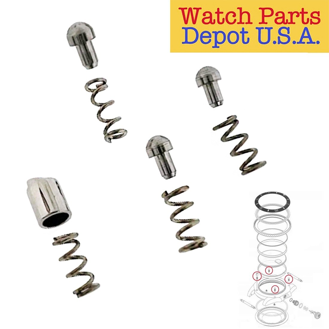 Watch Bezel Inner Click Spring to Fit Rolex Sub Model 114060 116610 126610 – NEW