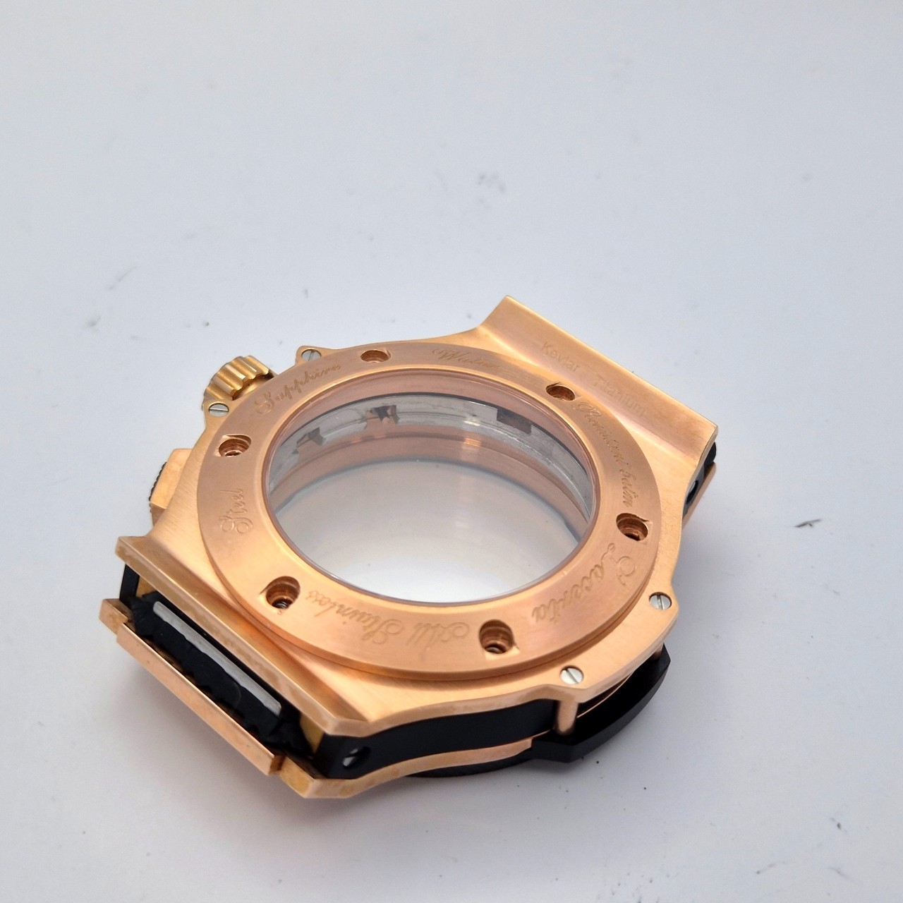 7750 Chronograph watch case 43mm rosegold pvd
