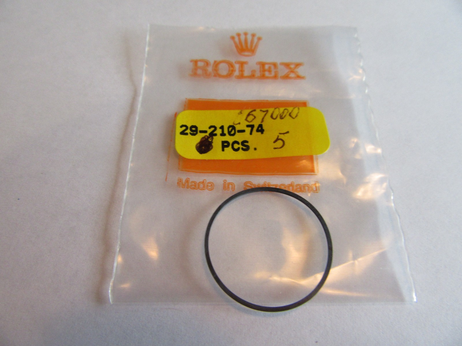 ROLEX 67000 PART # 29-210-74 CASE BACK GASKET. NEW OLD STOCK
