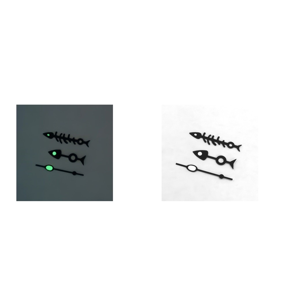 Green Luminous Fish Bone Needles Watch Hands Pointer For NH35/NH36/4R/7S hh