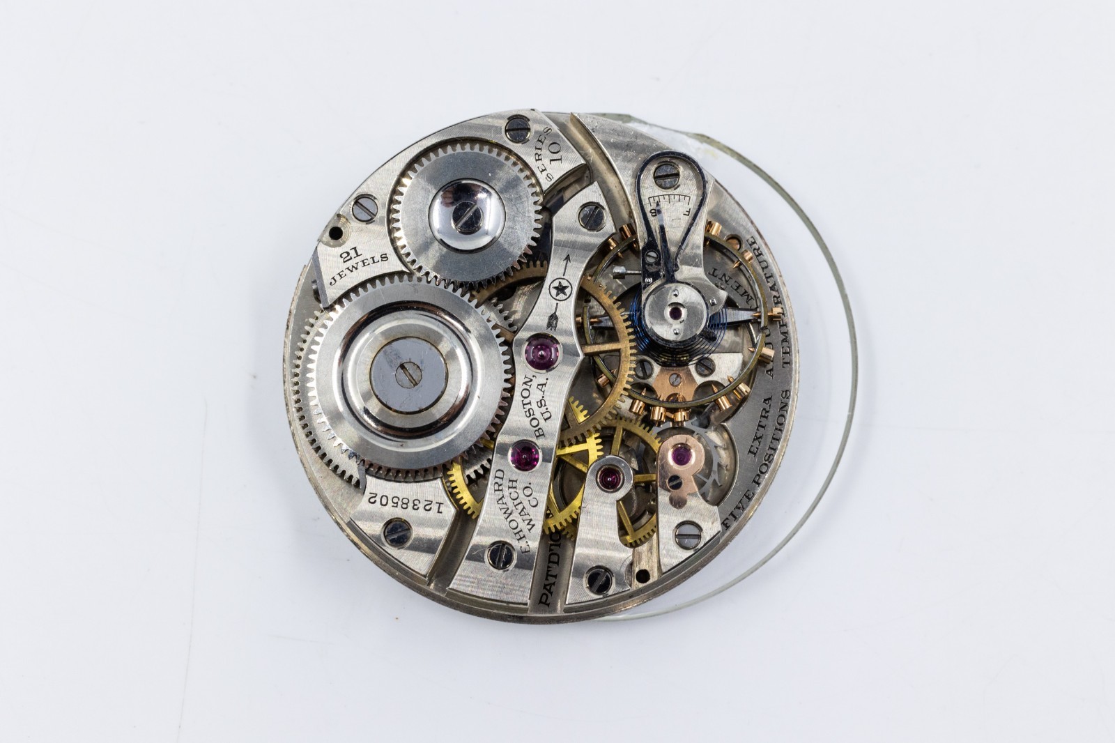 ANTIQUE HOWARD 21 JEWEL SERIES 10 POCKET WATCH MOVEMENT & DIAL