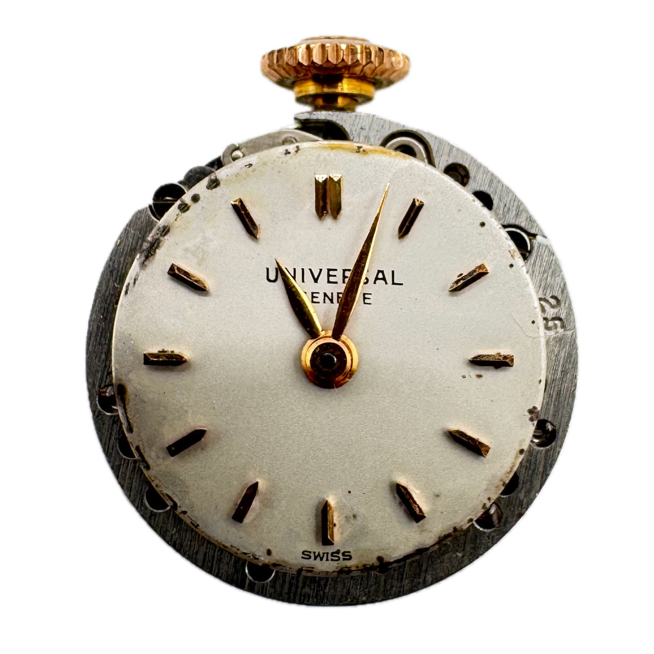 Vintage 14.5mm Universal Mechanical Ladies Wristwatch Movement 106 U Running