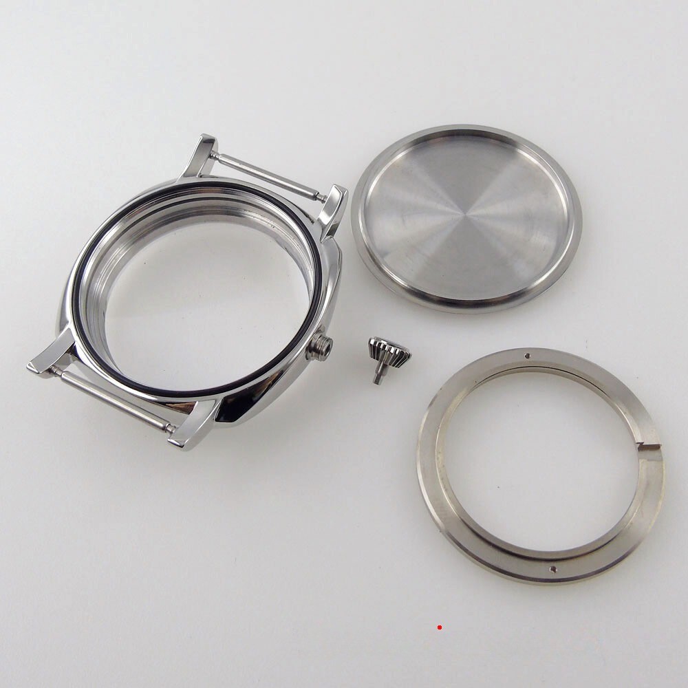 AR 42MM Sapphire Crystal Watch Polished Case For NH34 NH35 NH36 200M Waterproof