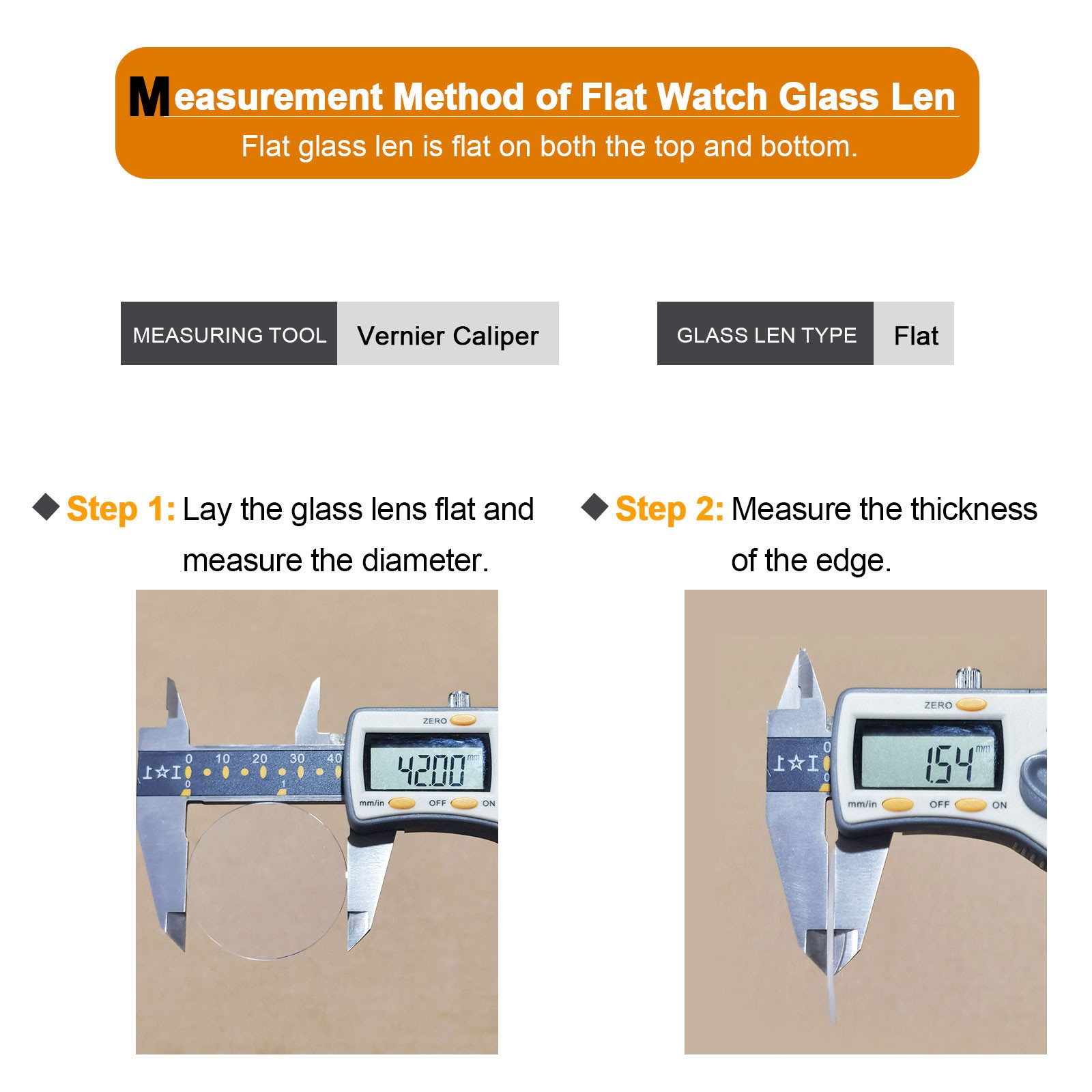 3pcs Watch Glass Lens 31mm Mineral Glass Round Clear Len for Watchmaker Repair