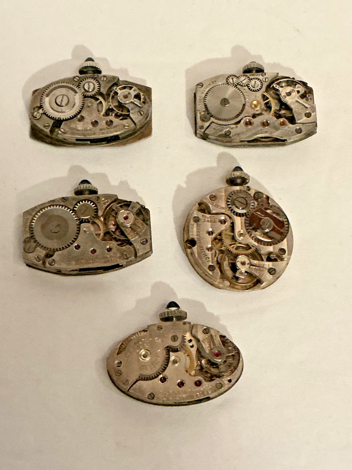 LOT OF (5) Ca.1910’s – 20’s LADIES ANTIQUE WATCH PARTS
