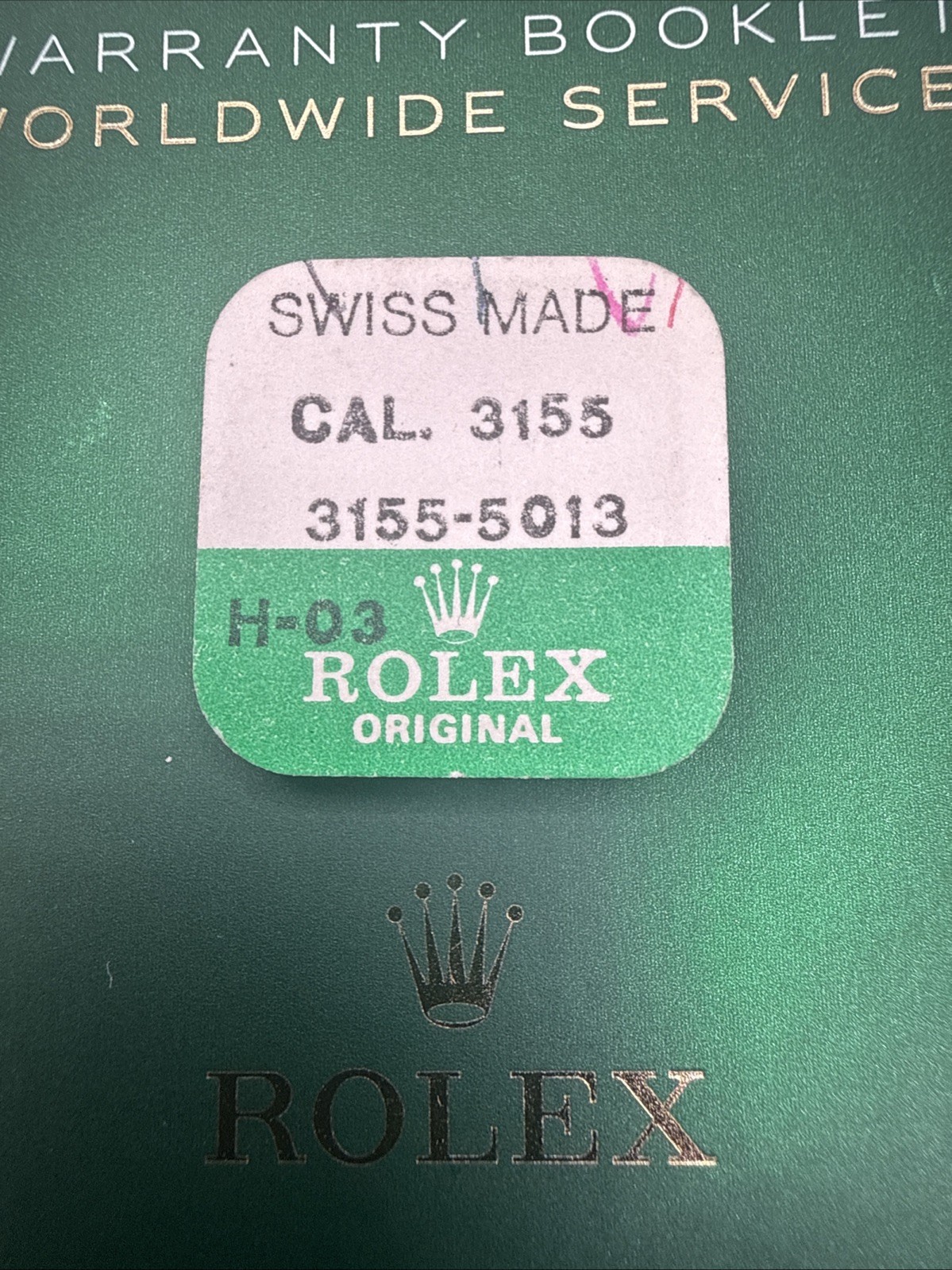 Genuine Rolex OEM Cal 3155 Part 5013 Dial Screw NOS Factory Sealed Swiss Made