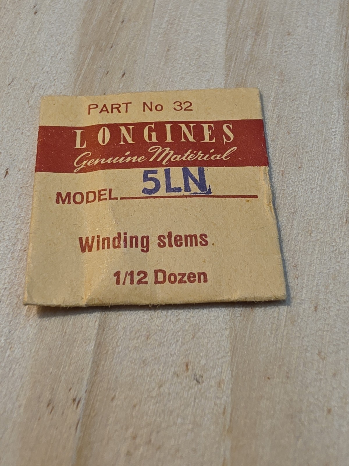 Vintage NOS Longines 5LN Wristwatch Winding Stem PN 32 Parts Spares Repairs