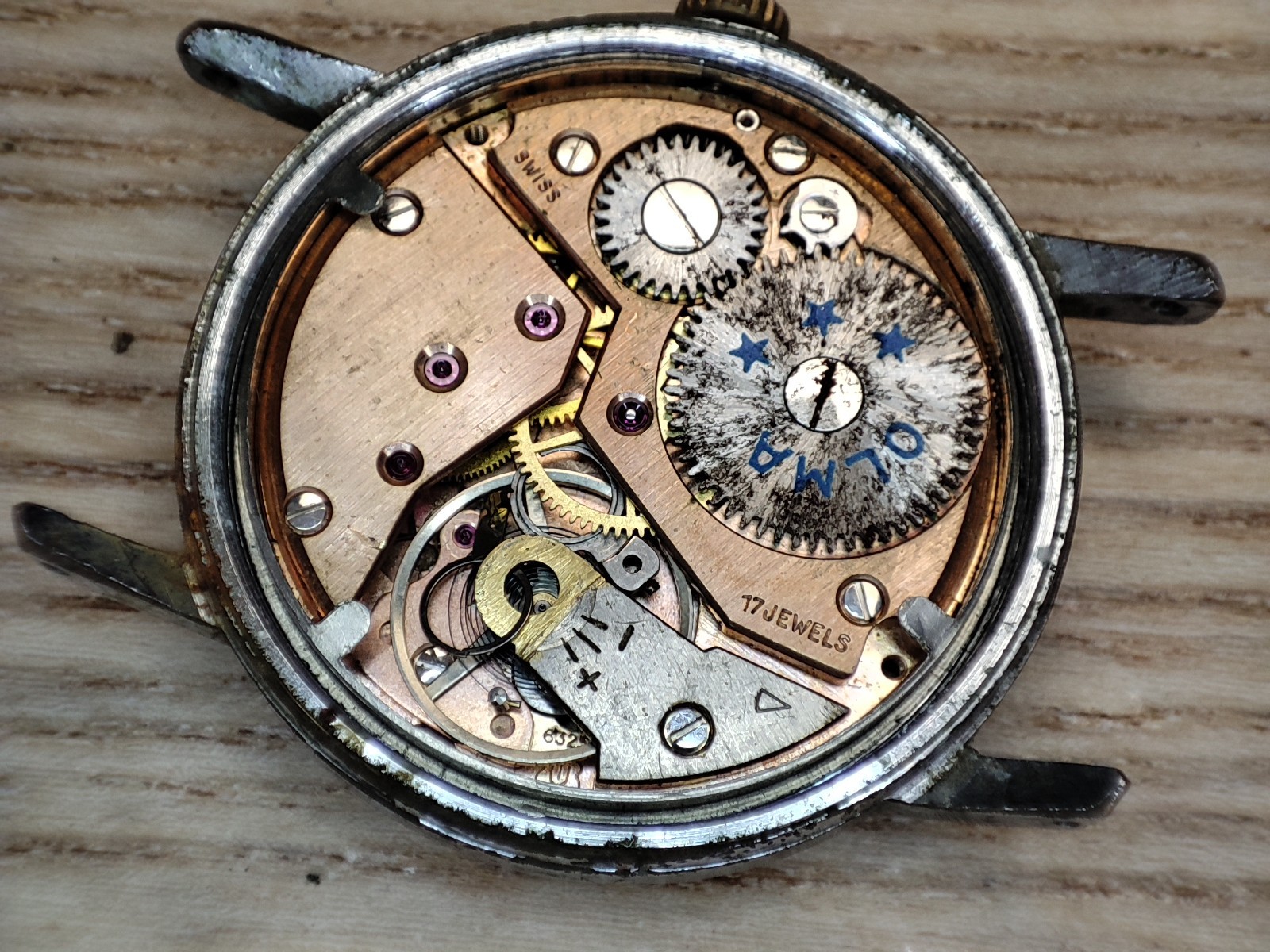 Unitas UT 6325 Watch movement Olma – 34.3 mm – for parts and spares