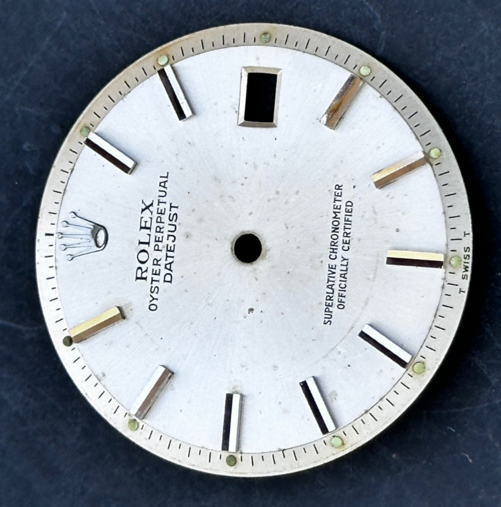 Vintage Rolex Oyster Perpertual Datejust Watch Dial For 36mm Case 1601 1603 1600