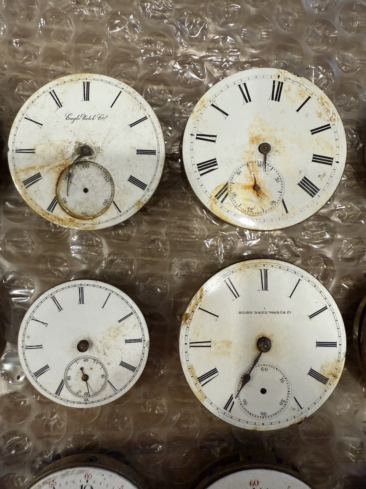 Vintage Lot Of 30 Pocket watch Movements Illinois NY Standard New Era Gallet