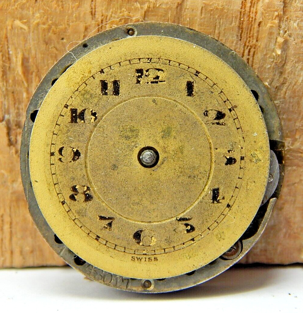 Vintage Hafis w. co 7 jewel 2 adjustment watch movement good balance with dial