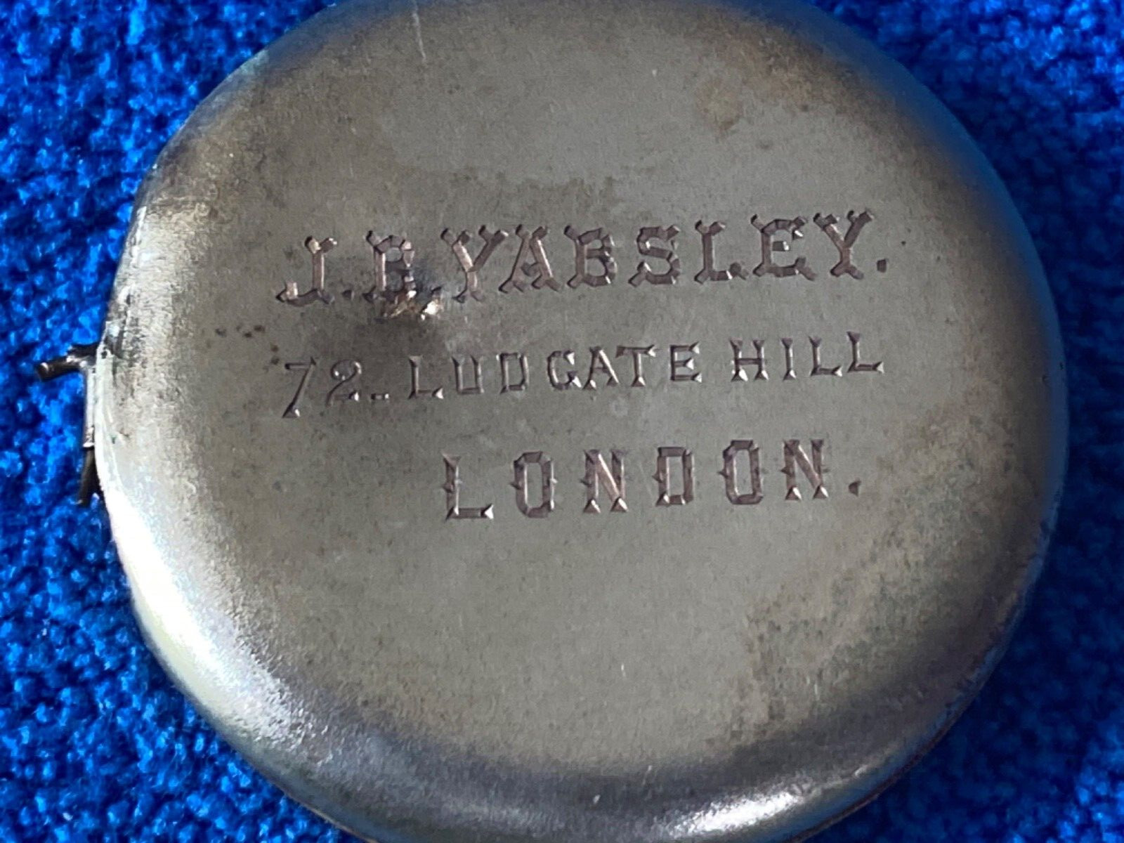English Pocket Watch Movement and Dial by J B Yabsley, London