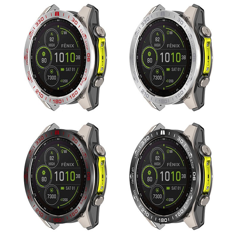 For Garmin Quatix 8 47/51MM Speed Bezel Styling Frame Ring Case Metal Cover