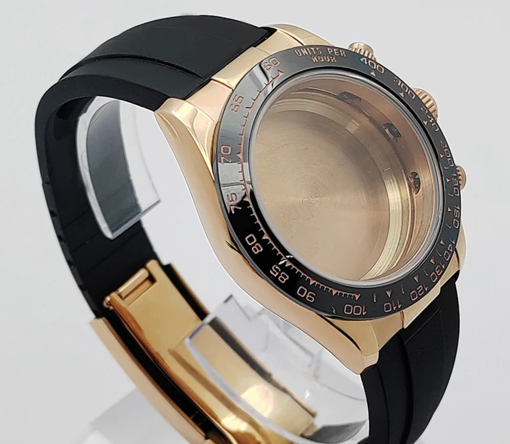 VK63 Watch Case 39mm Stainless Steel Silver Gold Color with Strap