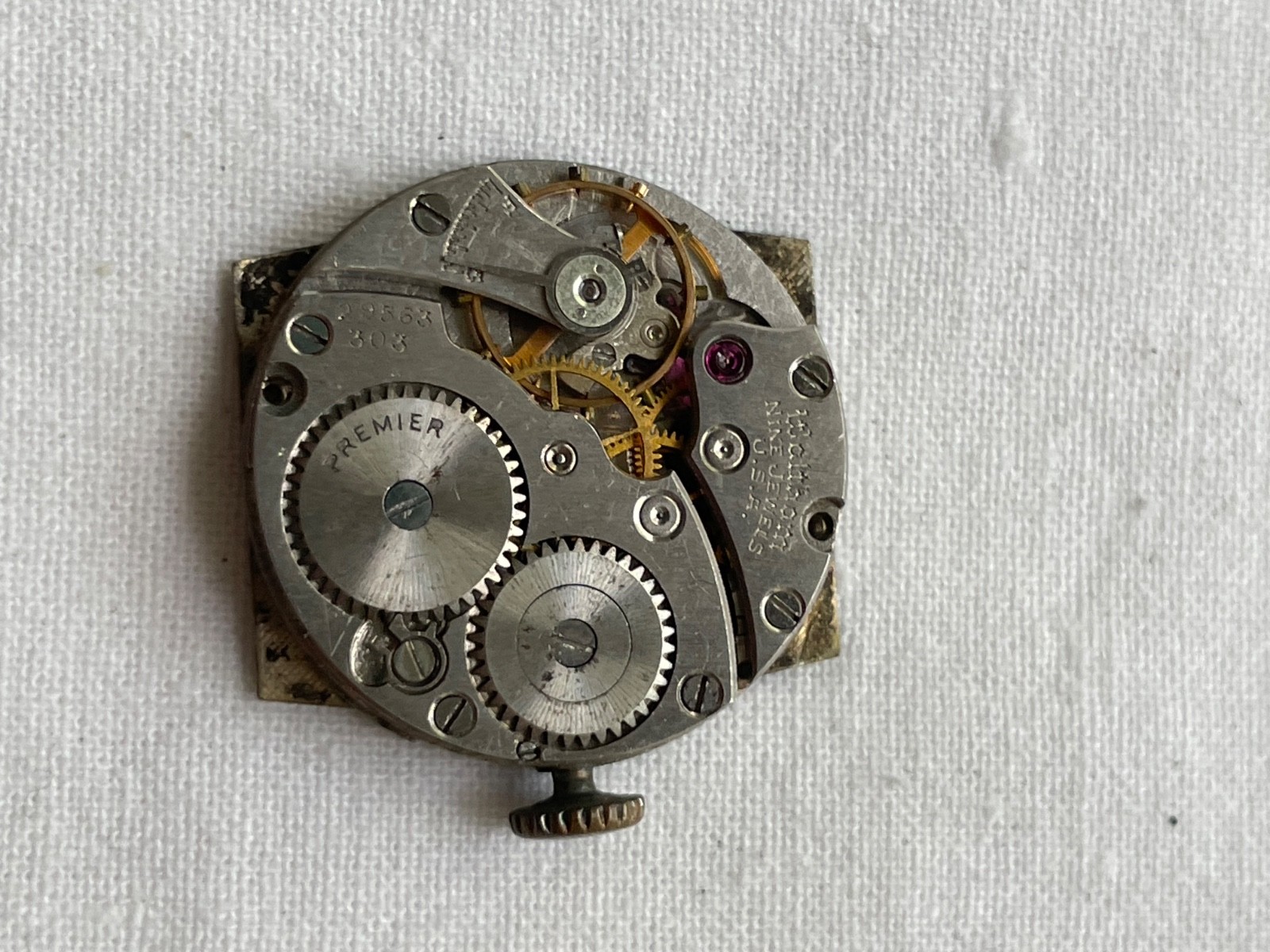 Waltham Premier – movement for mens watch AS IS good balance!, lot 1806