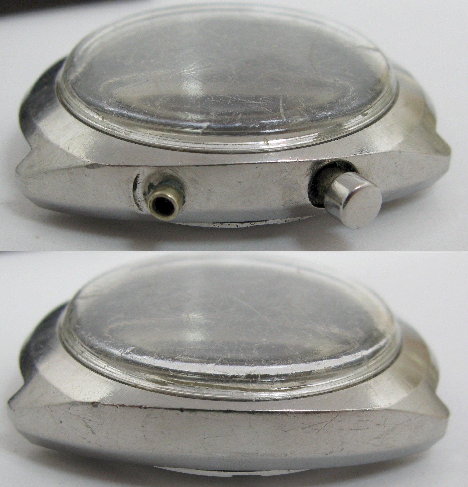 Omega Seamaster Chronostop Watch Case 145.009 in s. steel diameter 34.4 mm