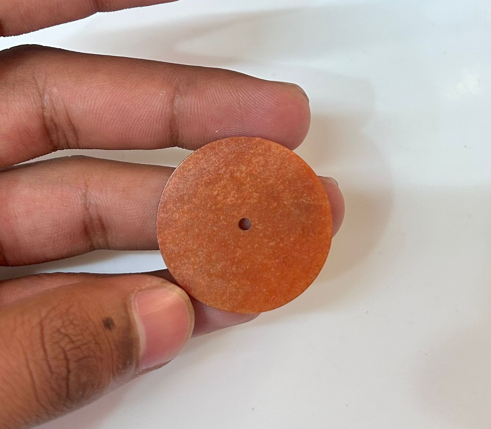 Red Jasper Natural Stone Energy Donut watch dial Polished Gemstone, 31.5 mm