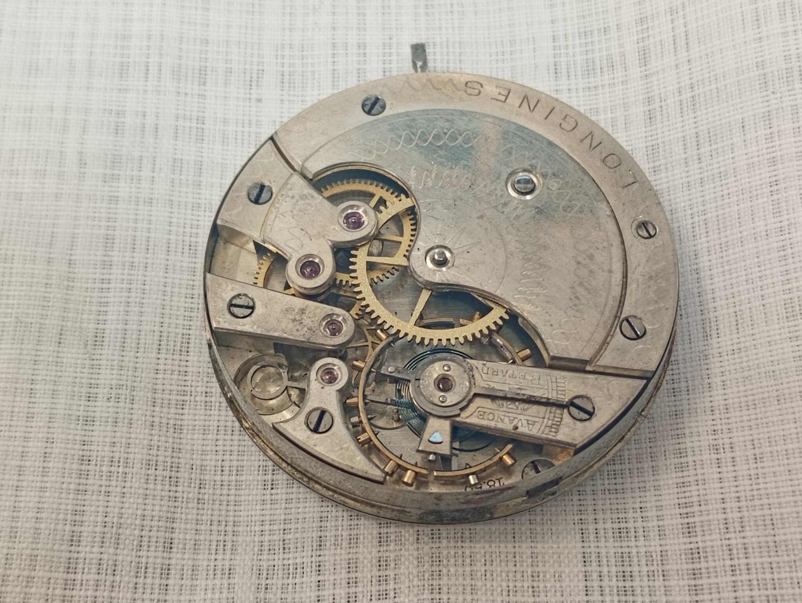 ANTIQUE LONGINES CAL. 18.50 POCKET WATCH MOVEMENT FOR REPAIR / PARTS